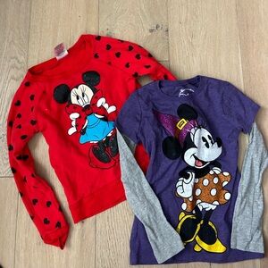 Disney Minnie Mouse bundle sweatshirt and Halloween T-shirt